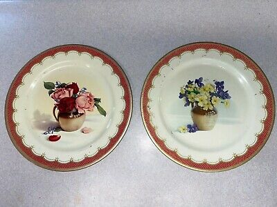 You are currently viewing Vtg Baret Ware Metal Decorate Plate Roses & violets England 10″