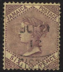 Read more about the article Jamaica SG52a Purple on Chalk-surface paper Fine used cat 38 pounds