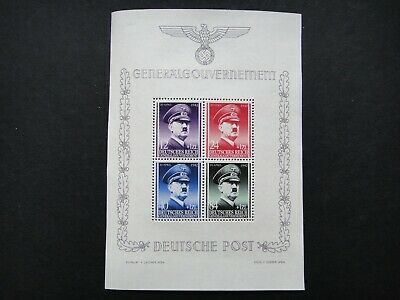 You are currently viewing Germany Nazi 1942 Stamps MNH Sheet Adolf Hitler Swastika Eagle WWII Third Reich
